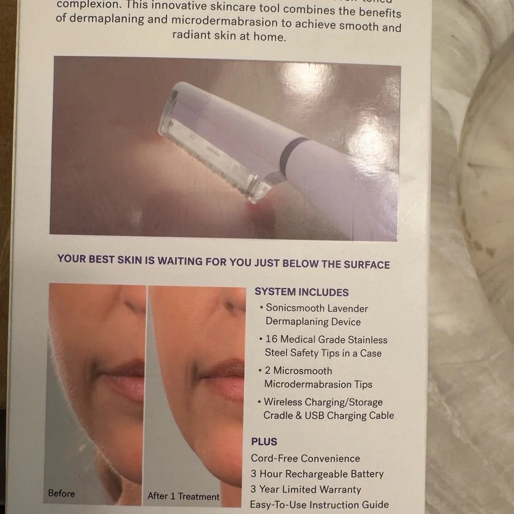 Sonicsmooth Pro+ Dermaplaning System in Purple - Picture 3 of 5